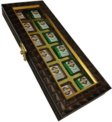 

chocobaker festival gift chocolates in wooden box Fudges(Pack of 12, 250 g)