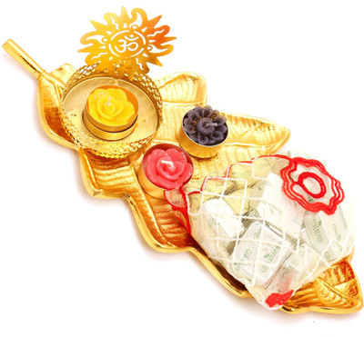 

Ghasitaram Gifts Sugarfree Chocolates -Golden Leaf Platter with Om T-Lite and Sugarfree Chocolates Pouch Brittles(Pack of 3, 150 g)