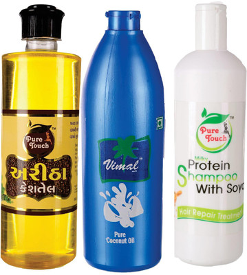 

pure touch Aritha, coconut oil, Milky Shampoo(Set of 3)