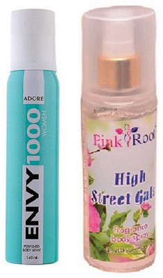 

Pink Root HIGH STREET GALS MIST 200ML WITH ENVY ADORE DEO 120ML(Set of 2)