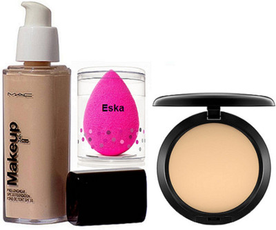 

eska Sponge Puff, Makeup Pro Longwear foundation,compact(Set of 3)