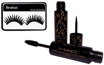 

BRUTUS Eyelashes, Mascara & Liquid Eyeliner 2in1(Set of 2)