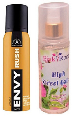 

Pink Root HIGH STREET GALS MIST 200ML WITH ENVY RUSH DEO 120ML(Set of 2)