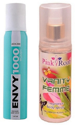 

Pink Root VANITY FEMME MIST 200ML WITH ENVY ADORE DEO 120ML(Set of 2)
