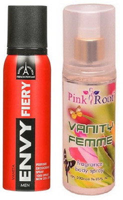 

Pink Root VANITY FEMME MIST 200ML WITH ENVY FIERY DEO 120ML(Set of 2)