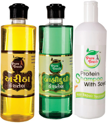 

pure touch Aritha, Dhudhi hair oil& Milky Shampoo(Set of 3)
