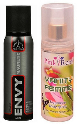 

Pink Root VANITY FEMME MIST 200ML WITH ENVY MAGNETIC DEO 120ML(Set of 2)