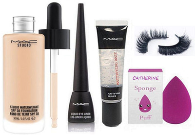 

Catherine Sponge Puff,studio Waterweight Foundation, Liquid Eyeliner Waterproof,Infallible Mattifying Base Face Primer(Set of 5)