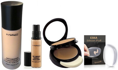 

eska Silicon Puff, Mac Match Master Foundation ,Prolongwear Conclelar & Compact(Set of 4)