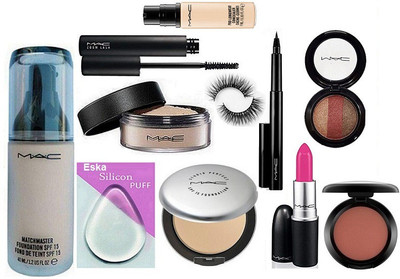 

eska Silicon Puff With Matchmaster Foundation, Studio Prefect Compact, Loose Powder, Zoom Lash Mascara, Pen Eyeliner Eyelashes, candy Yum-yum Lipstick, 3 Shade Eyeshadow, Select Cover-Up, Pro longwear Concealer, Blusher(Set of 11)