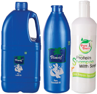

pure touch coconut hair oil&Milky shampoo(Set of 3)