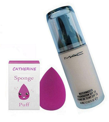 

catherine Sponge Puff & Mac Match Master Liquid Foundation(Set of 2)