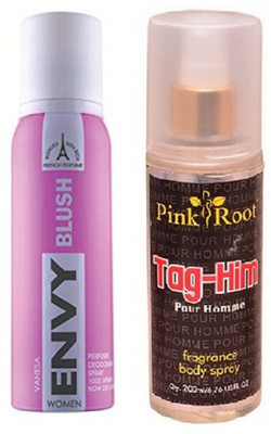 

Pink Root TAG-HIM MIST 200ML WITH ENVY BLUSH DEO 120ML(Set of 2)