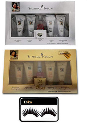 

eska Eyelashes With Gold And Diamond Facial Kit(Set of 3)