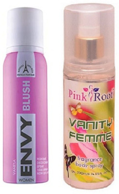 

Pink Root VANITY FEMME MIST 200ML WITH ENVY BLUSH DEO 120ML(Set of 2)