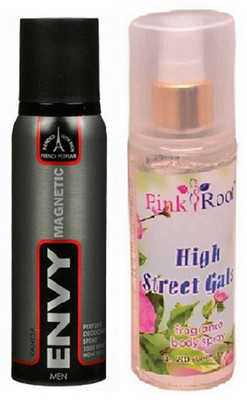 

Pink Root HIGH STREET GALS MIST 200ML WITH ENVY MAGNETIC DEO 120ML(Set of 2)