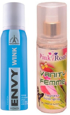 

Pink Root VANITY FEMME MIST 200ML WITH ENVY WINK DEO 120ML(Set of 2)