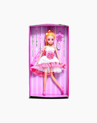 

OWO Fashion Doll With Pink & White Dress(Pink)