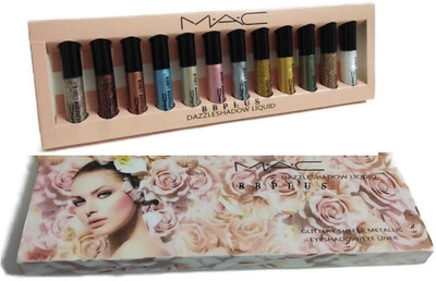 

MAC BB PLUS Imported DAZZLE*EYESHADOW*LIQUID (MULTICOLOR) ,For All Skin Tone (Set Of 12) 3 ml(MULTICOLOR)