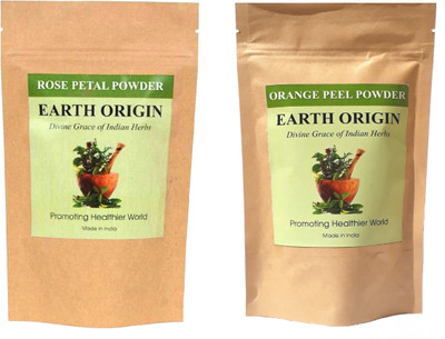 

Earth Origin Rose Petal Powder and Orange Peel Powder (Combo) 100 gm each (200 g)(200 g)