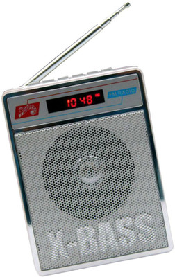 

CRETO SL-413 Portable USB / SD Player With FM Radio(Silver White)