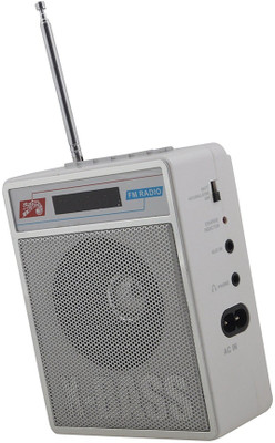 

CRETO Portable SL413 Best Quality Sound Fm Radio Supports USB pen-drive, aux memory card FM Radio(Silver White)