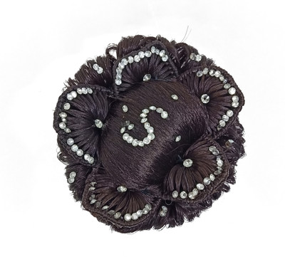 

INAAYA Designer Hair Juda For Women Wedding, Fancy Hair Accessories For Karvachauth, Blac Bun(Black)