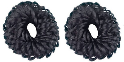 

KashQueen Set of 2 Black Hair Rubber Juda for womens Hair Accessory Set(Black)