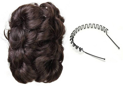 

KashQueen Brown Hair Clutcher Juda for Womens with 1 Hair Band Braid Extension(Brown)