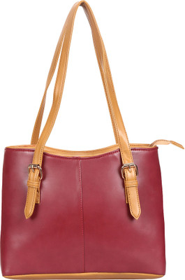 

Berrypeckers Hand-held Bag(Maroon, Tan)