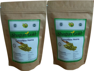 

Shagun gold Pure Organic Colorless henna powder hair coloring 100x2 combo pack(200 g)