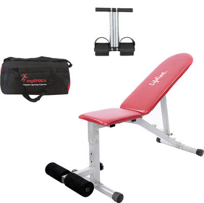 

Lifeline Adjustable Bench 311 Bonus With Gym Bag and Tummy Trimmer Home Gym Combo(100 - 120 kg)