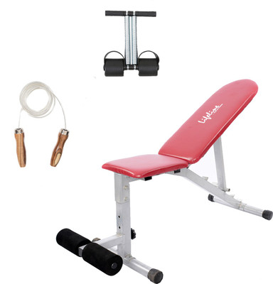 

Lifeline Adjustable Bench 311 Bonus With Skipping Rope 951 and Tummy Trimmer Home Gym Combo(100 - 120 kg)