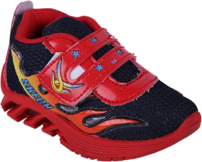 

BUNNIES Boys & Girls Velcro Running Shoes(Black, Red