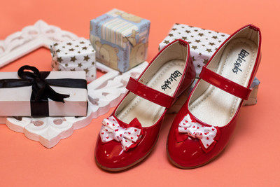 

Little Soles Girls Velcro Ballerinas(Red