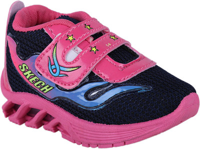 

BUNNIES Boys & Girls Velcro Running Shoes(Black, Pink
