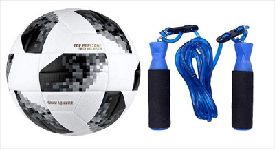 Aks Tali star Football Size-5 + jumping Rope Football Kit