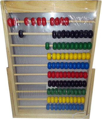 

A1 WOODEN COUNTING BEADS MATHS LEARNING TOY(Multicolor)