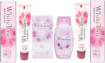 

White Tone Cream 25g x 2 & Face Powder 70g(Pack of 3)