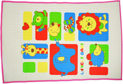 

Baby's Clubb Rubber Baby Play Mat(Pink, White