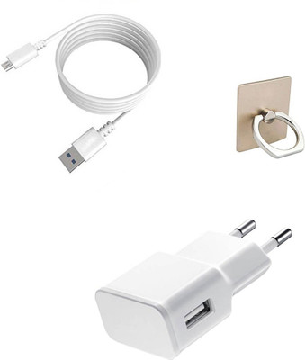 DAKRON Wall Charger Accessory Combo for Vivo V7 Plus(White)