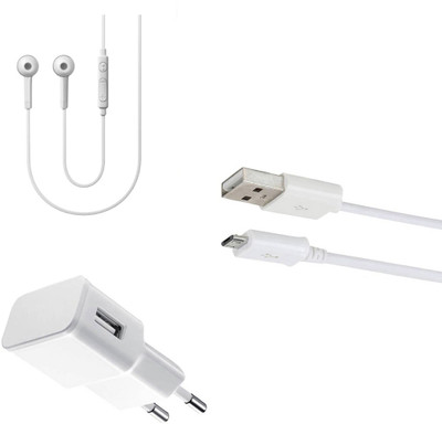 DAKRON Wall Charger Accessory Combo for Vivo V7(White)