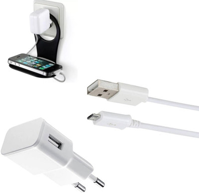 DAKRON Wall Charger Accessory Combo for Vivo V7(White)