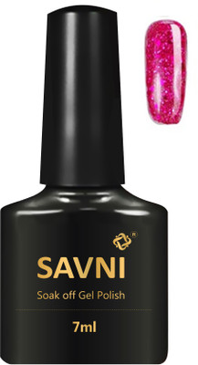 

savni Soak off uv gel glitter nail polish 75 for nails Pink