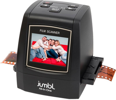 

Jumbl 22MP All-in-1 Film & Slide Scanner w/Speed-Load Adapters for 35mm Negative & Slides, 110, 126, Super 8 Films Corded & Cordless Portable Scanner