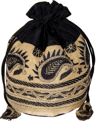 

Esthetic Mind Potli bag / Botua / Party clutch with hand embroidery in silk fabric (Maroon) Potli(Multicolor)