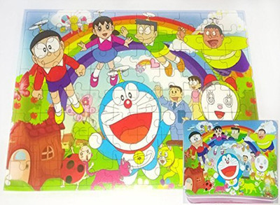

Happy GiftMart Fun Doraemon and Friends Wooden Jigsaw Puzzle for Boys and Girls (Multicolour, 23.6 cm x 16 cm) - 80 Pieces(80 Pieces)