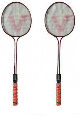 vipson Full Size Double Rod Badminton Racquet Pair For Kids 8 To 12 Years Multicolor Strung Badminton Racquet  (Pack of: 2, 0.35 kg)
