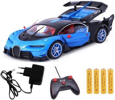

MrSanotiyas Buggati style rechargeable remote control toy for kids (batteries included) (Multicolor)(Blue)