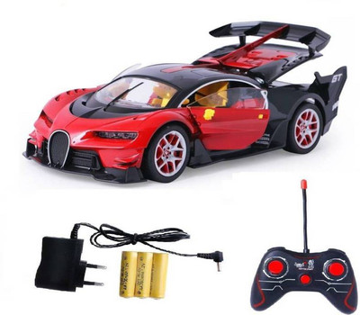 

MrSanotiyas Bugatti Style Steering Remote Rechargeable Car With Opening Doors (Blue)(Red)